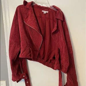 Burgundy/fuschia moto jacket